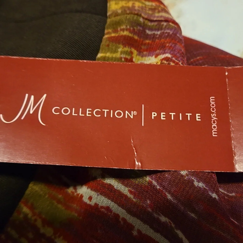 JM Collection Women 14P Tribal Beat Multicolor Skirt Stretch Waistband Festive - Picture 3 of 11